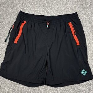 Outdoor Afro x REI Co-op Shorts Men XL Black Hiking Trail Stretch Zip